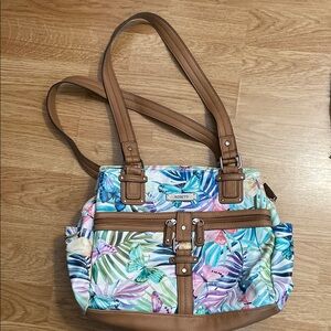 Rosetti Floral and Butterfly Shoulder Bag with Tons of Pockets!